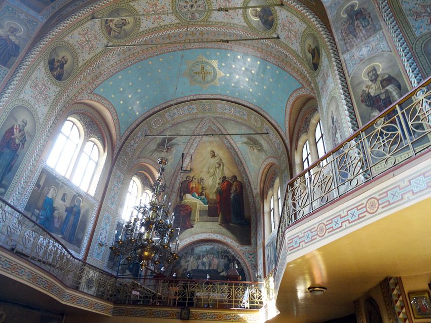 Церковь Сергия Радонежского, Тула (Тула, город, Тульская область). интерьер и убранство, Роспись на хорах