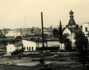 Часовня Александра Невского, Вид на часовню с юго-западной стороны. Фото 1953 г. из фондов Музея Ижорских заводов<br>, Санкт-Петербург, Санкт-Петербург, Колпинский район, г. Санкт-Петербург