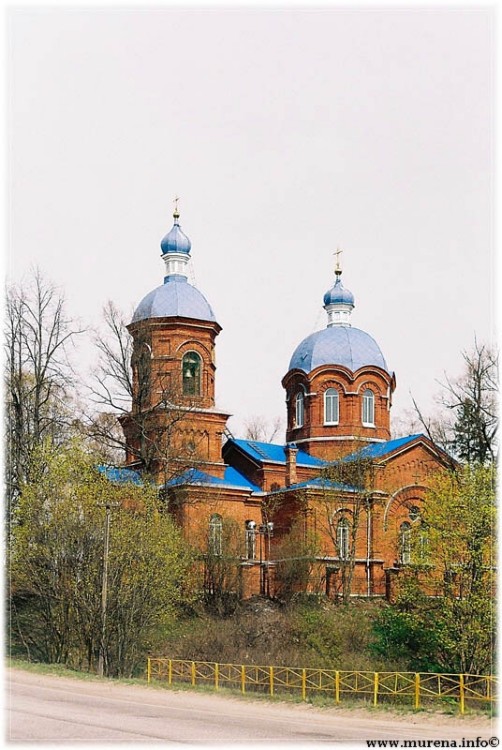 Церковь Рождества Пресвятой Богородицы, Рождествено (Гатчинский район, Ленинградская область). общий вид в ландшафте