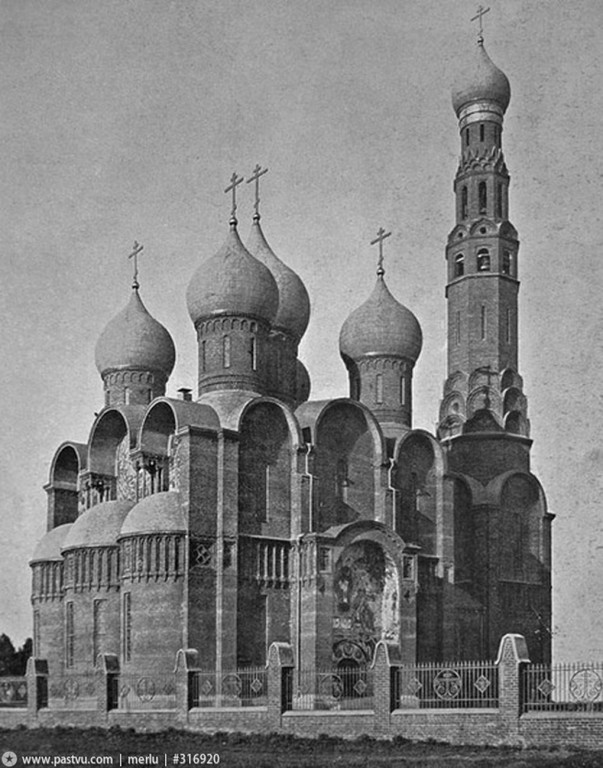 Церковь Воскресения Христова в Тезине, Вичуга (Вичугский район, Ивановская область). архивная фотография, 1910—1911 год.Направление съемки:юго-запад с сайта https://pastvu.com/p/316920
