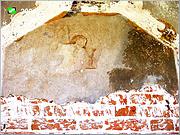 Церковь Троицы Живоначальной, Сохранившийся фрагмент фрески в алтарной части церкви.<br>, Абакумлево, Суздальский район, Владимирская область
