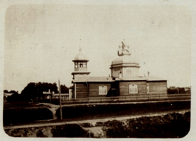 Церковь Димитрия Солунского, Приморский район (Санкт-Петербург, г. Санкт-Петербург). архивная фотография, Частная коллекция. Фото 1900-х годов