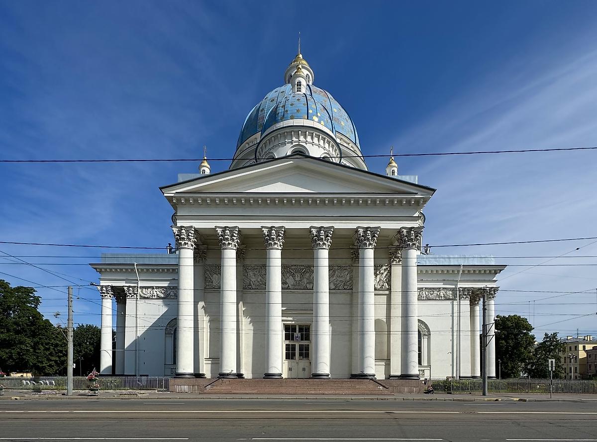 Вид с юга, фасады. Собор Троицы Живоначальной ("Измайловский"), Адмиралтейский район (Санкт-Петербург, г. Санкт-Петербург)