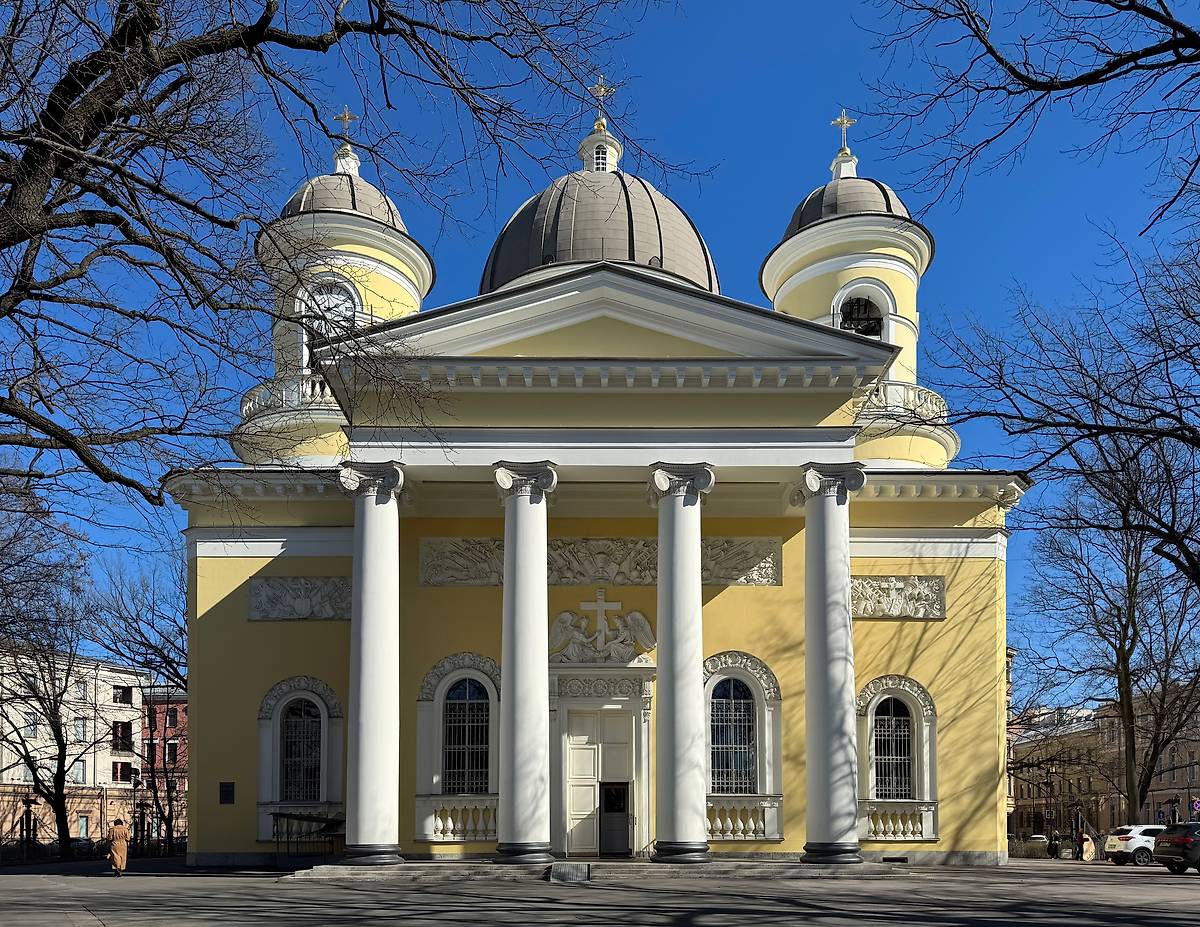 Западный фасад, фасады. Собор Преображения Господня, Центральный район (Санкт-Петербург, г. Санкт-Петербург)