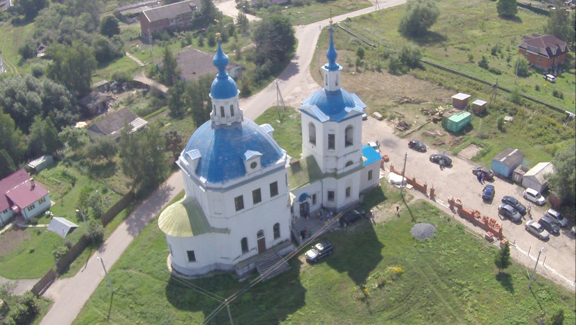 Церковь Богоявления Господня, Кокино (Каширский городской округ, Московская область). общий вид в ландшафте
