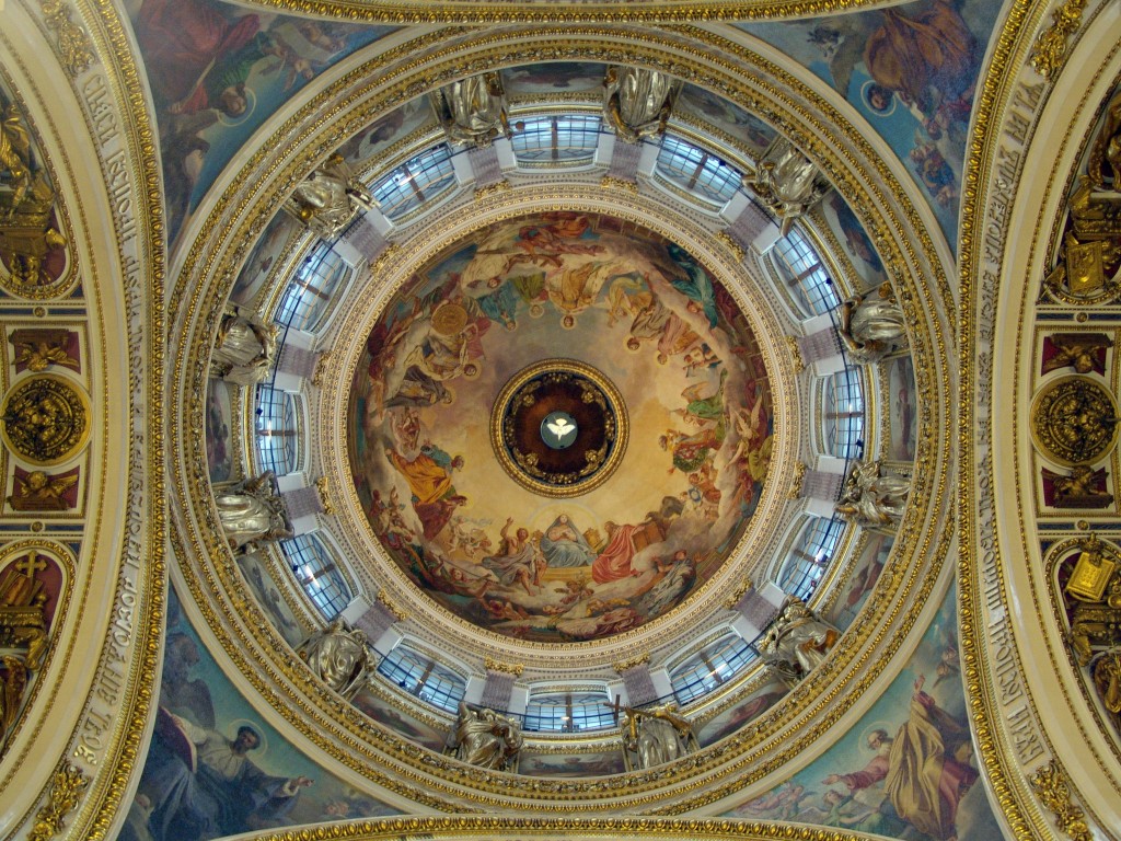 Собор Исаакия Далматского, Адмиралтейский район (Санкт-Петербург, г. Санкт-Петербург). интерьер и убранство, Плафон главного купола: 