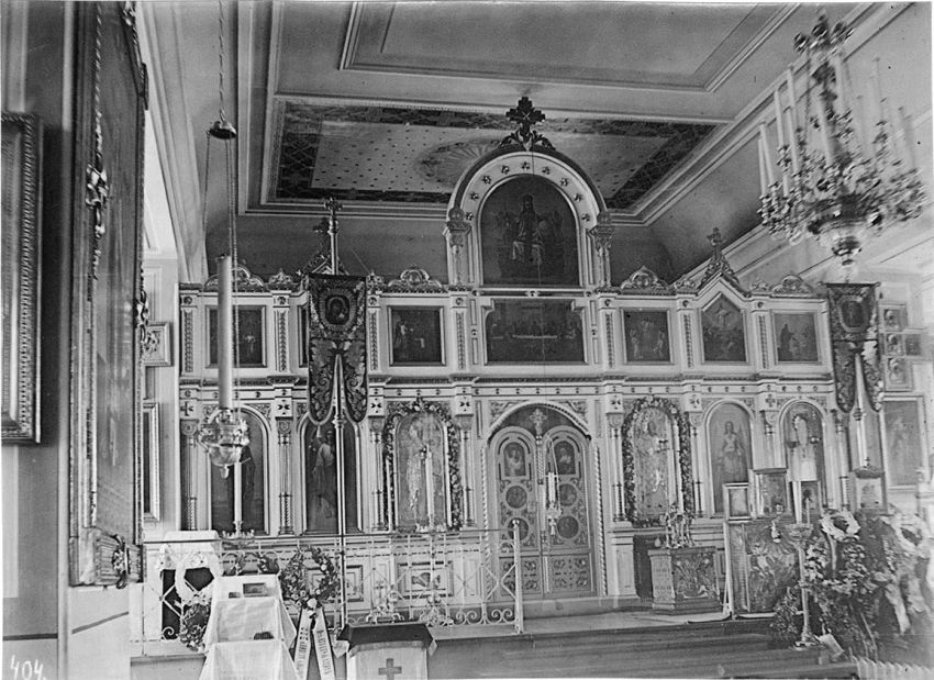Троицкая Александро-Невская лавра, Центральный район (Санкт-Петербург, г. Санкт-Петербург). архивная фотография, Иконостас Исидоровской церкви. Фото нач. ХХ века. Альбом «Александро-Невская Лавра» http://andcvet.narod.ru/ANL/sam.html 