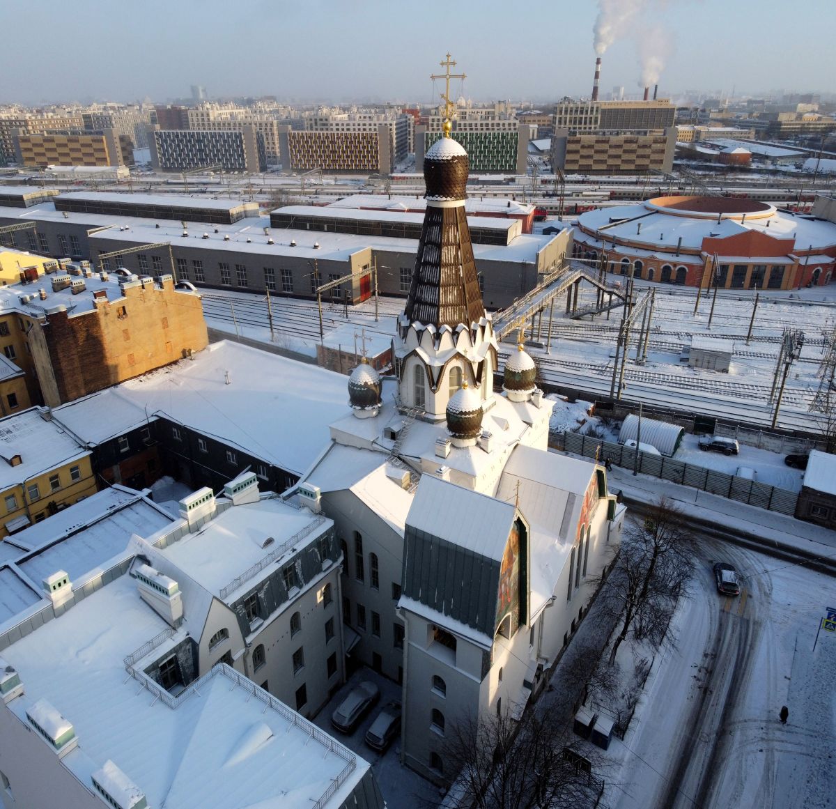 Церковь Петра, митрополита Московского на бывшем Творожковском подворье, Центральный район (Санкт-Петербург, г. Санкт-Петербург). общий вид в ландшафте