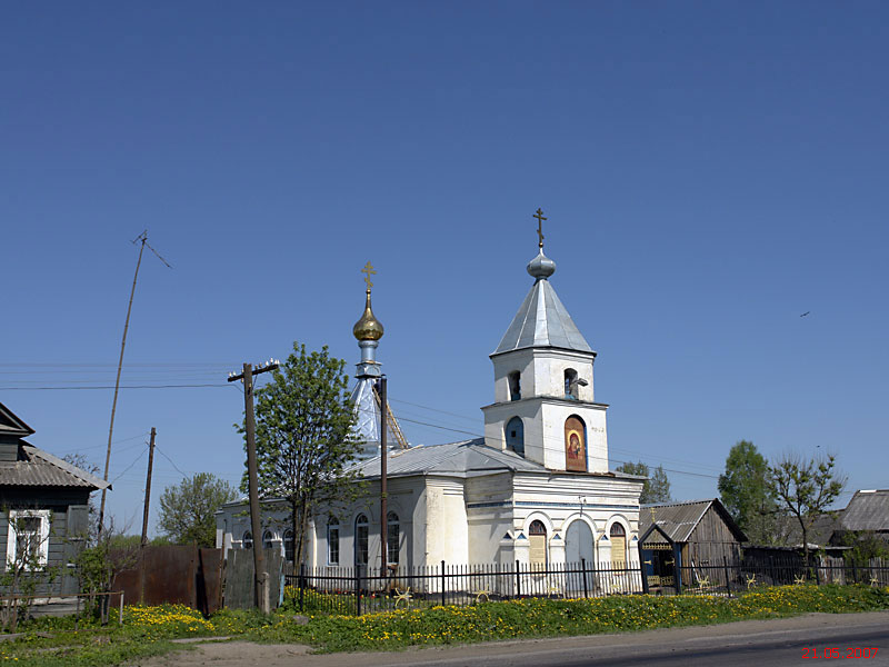 Церковь Казанской иконы Божией Матери, Марьино (Торжокский район и г. Торжок, Тверская область). общий вид в ландшафте
