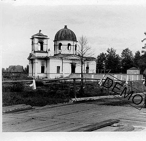 Церковь Успения Пресвятой Богородицы (старая), Феофилова Пустынь (Николаево) (Струго-Красненский район, Псковская область). архивная фотография, Фото 1941 г. с аукциона e-bay.de