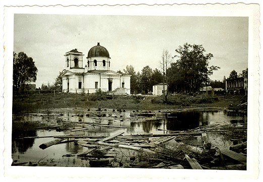 Церковь Успения Пресвятой Богородицы (старая), Феофилова Пустынь (Николаево) (Струго-Красненский район, Псковская область). архивная фотография, Фото 1941 г. с аукциона e-bay.de