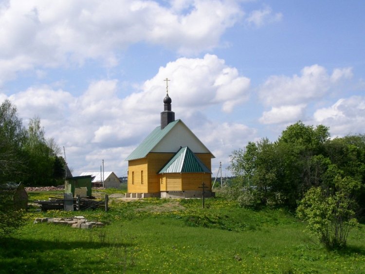 Атепцево. Церковь Николая Чудотворца. общий вид в ландшафте, вид с юго-востока