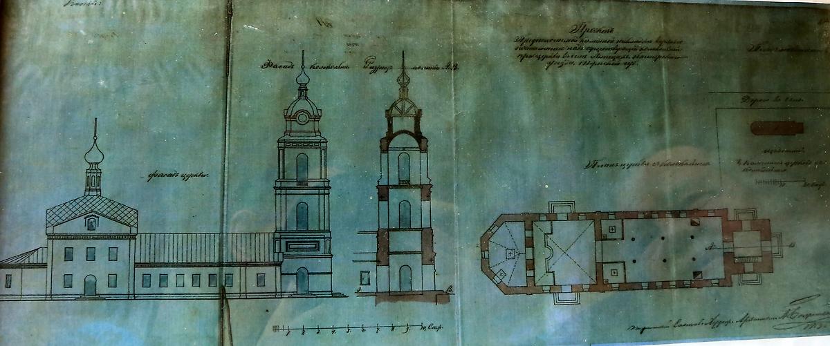 Проект храма, графика. Церковь Благовещения Пресвятой Богородицы, Липицы (Серпуховский городской округ и гг. Протвино, Пущино, Московская область)