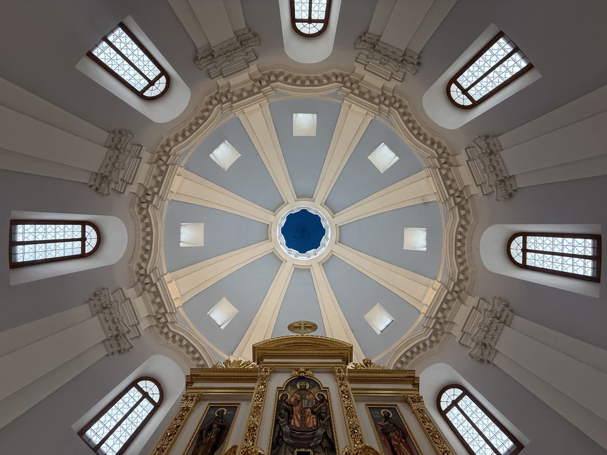 Подкупольное пространство, интерьер и убранство. Церковь Рождества Пресвятой Богородицы, Подмоклово (Серпуховский городской округ и гг. Протвино, Пущино, Московская область)