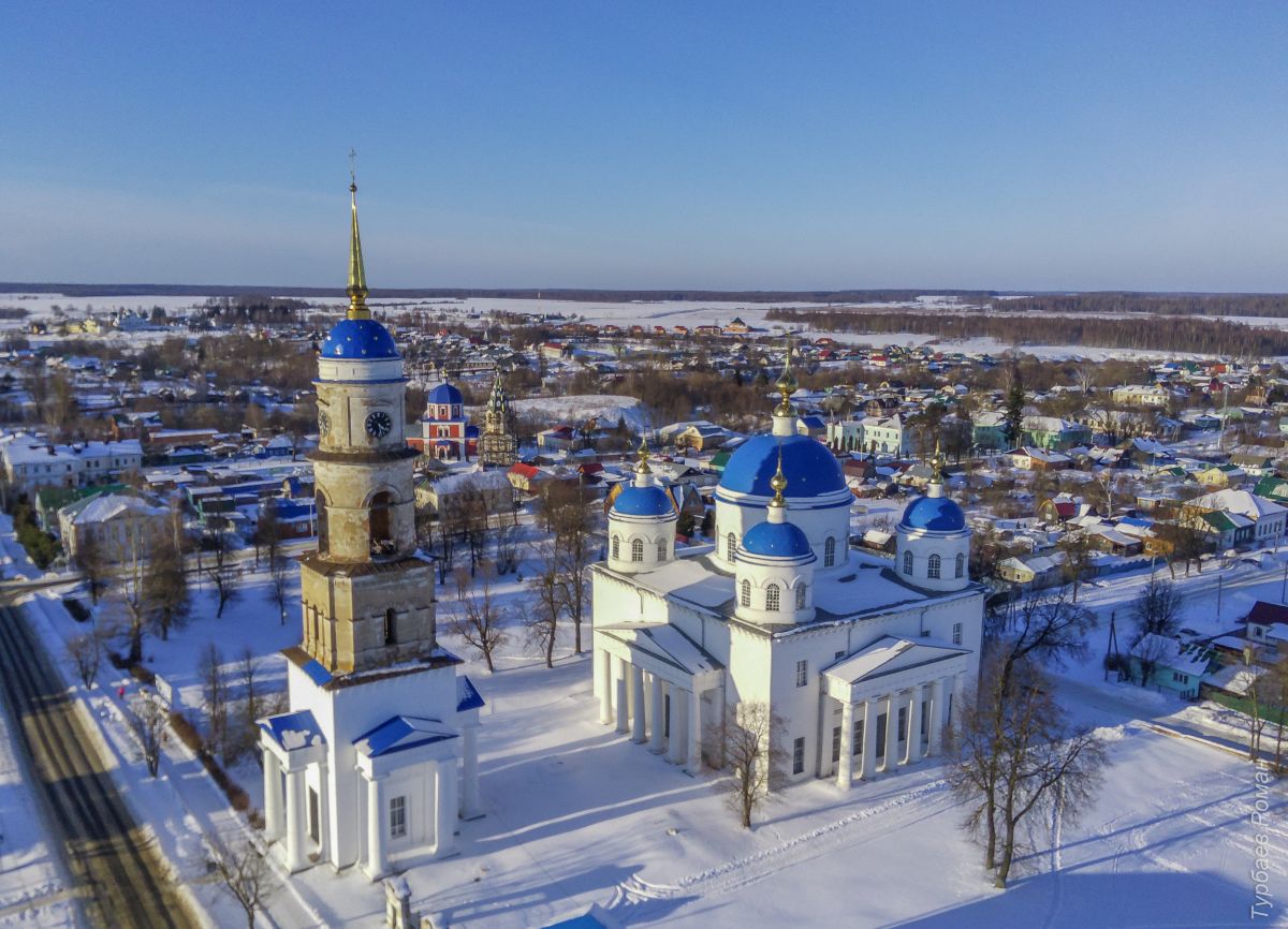 Собор Благовещения Пресвятой Богородицы, Мещовск (Мещовский район, Калужская область). фасады, Вид с юго-запада