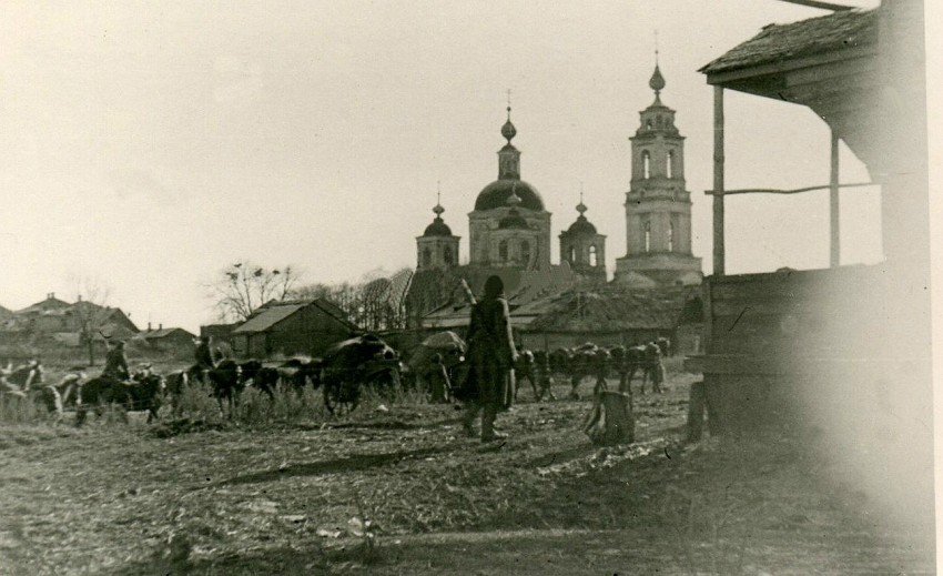 Церковь Рождества Христова, Щелканово (Юхновский район, Калужская область). архивная фотография, Фото 1941 г. с аукциона e-bay.de