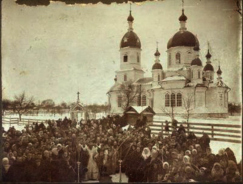 Елионка. Церковь Георгия Победоносца. архивная фотография, Частная коллекция. Фото 1913 г.