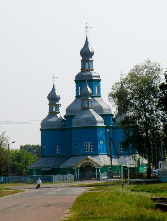 Новый Ропск. Церковь Николая Чудотворца. общий вид в ландшафте, Село Новый Ропск, Климовский район