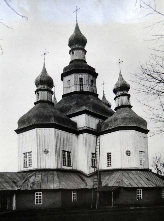 Новый Ропск. Церковь Николая Чудотворца. архивная фотография, Общий вид. Фото из личного архива С.А. Таранушенко, 1916 г. Адрес хранения: Институт рукописи Национальной библиотеки Украины им. И. Вернадского