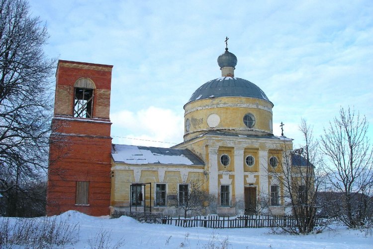 Церковь Митрофана Воронежского, Рябчевск (Трубчевский район, Брянская область). общий вид в ландшафте