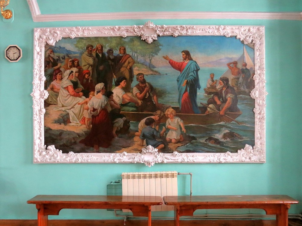 Кафедральный собор Казанской иконы Божией Матери и Сергия Радонежского, Курск (Курск, город, Курская область). интерьер и убранство, Росписи в верхнем храме