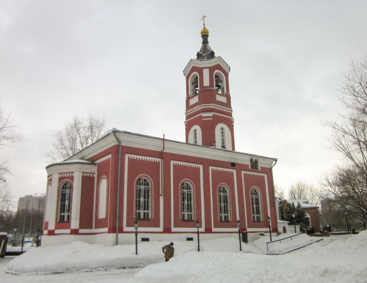 Орехово-Борисово Северное. Церковь Троицы Живоначальной в Борисове. фасады, Вид с северо-востока