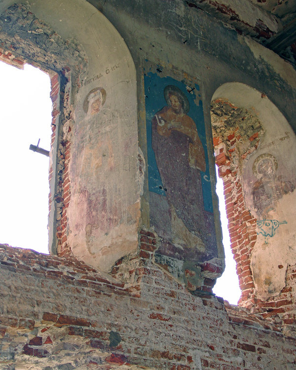 Церковь Воскресения Христова, Писцово (Комсомольский район, Ивановская область). интерьер и убранство, Настенная роспись