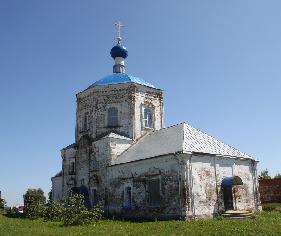 Янево. Церковь Казанской иконы Божией Матери. фасады, Вид с северо - запада