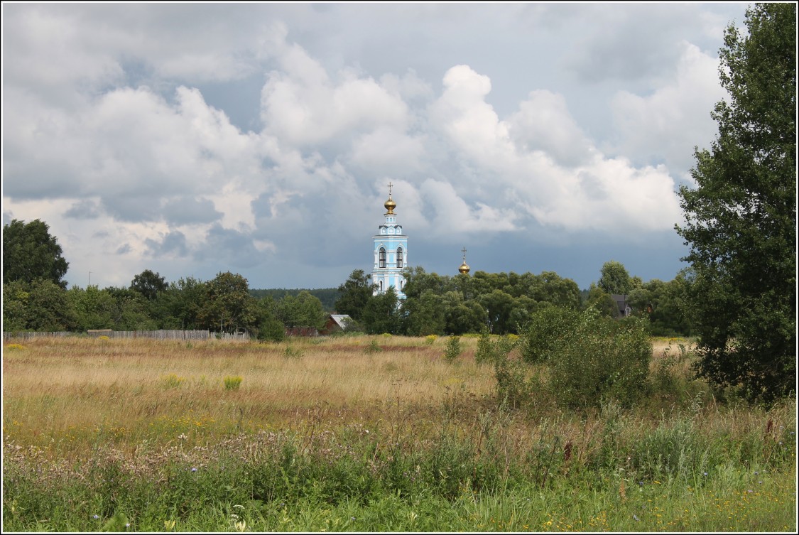 Ляховицы. Церковь Бориса и Глеба. общий вид в ландшафте