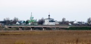 Борисоглебский монастырь, общий вид от моста через реку Нерль.<br>, Кидекша, Суздальский район, Владимирская область