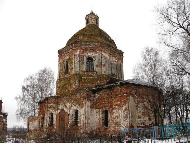 Спасское. Церковь Михаила Архангела. фасады, юго-восточный фасад