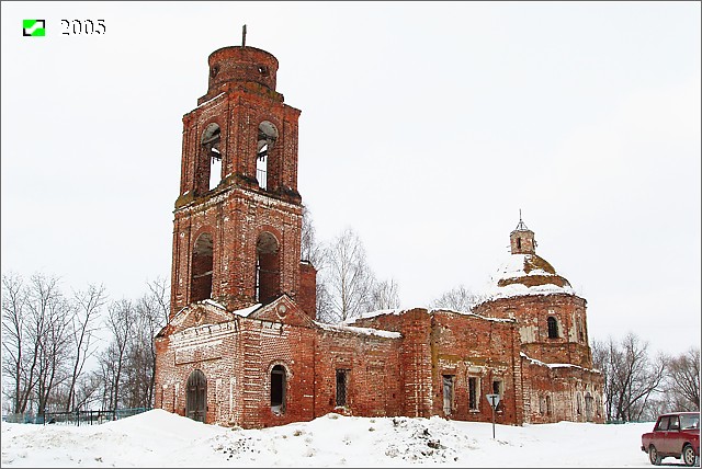 Спасское. Церковь Николая Чудотворца. фасады, Общий вид с Юго-Запада