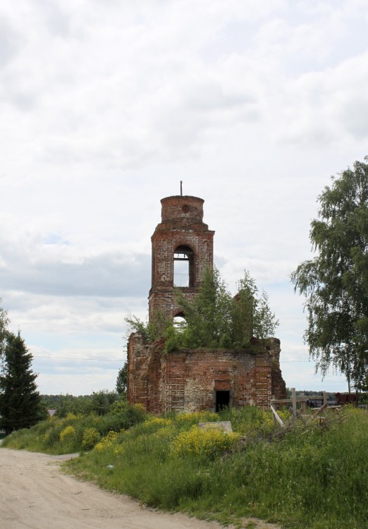 Спасское. Церковь Николая Чудотворца. фасады, Вид с востока