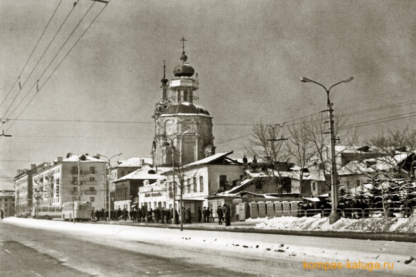 Церковь Усекновения главы Иоанна Предтечи, Калуга (Калуга, город, Калужская область). архивная фотография, Вид с востока (источник - http://kompas-kaluga.ru/historyitem/11408/)