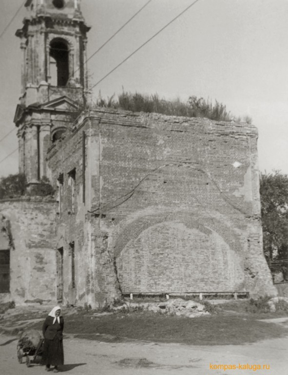 Калуга. Церковь Успения Пресвятой Богородицы. архивная фотография, Вид с востока (источник - http://kompas-kaluga.ru/historyitem/11729/)