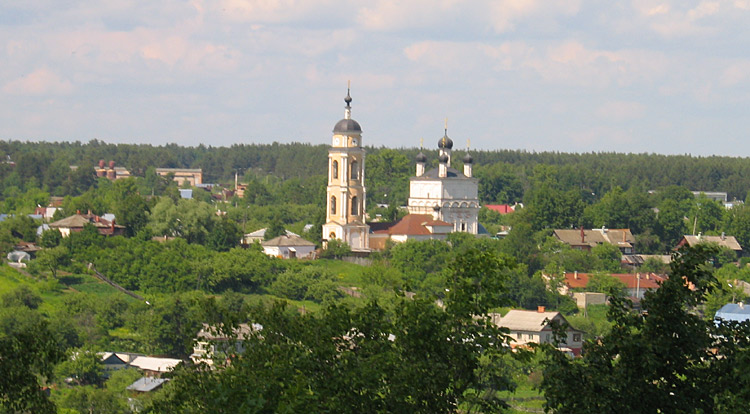 Боровск. Церковь Бориса и Глеба. общий вид в ландшафте, 		      