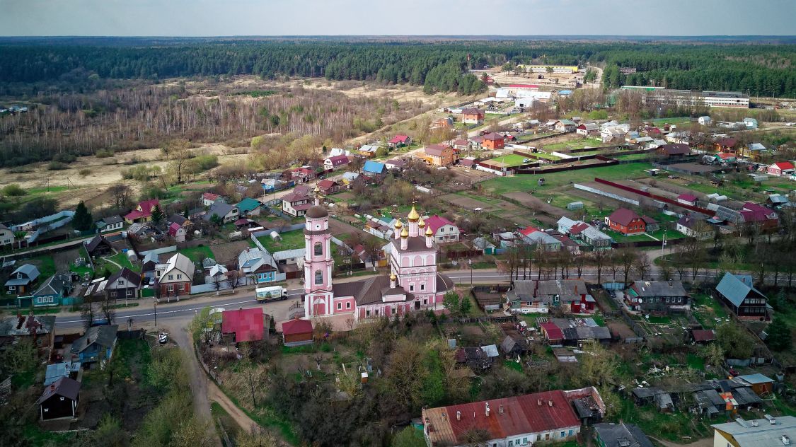 Боровск. Церковь Бориса и Глеба. общий вид в ландшафте, Вид с высоты птичьего полета