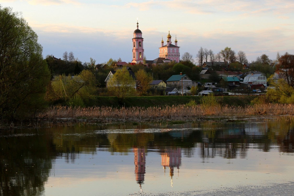 Церковь Бориса и Глеба, Боровск (Боровский район, Калужская область). общий вид в ландшафте