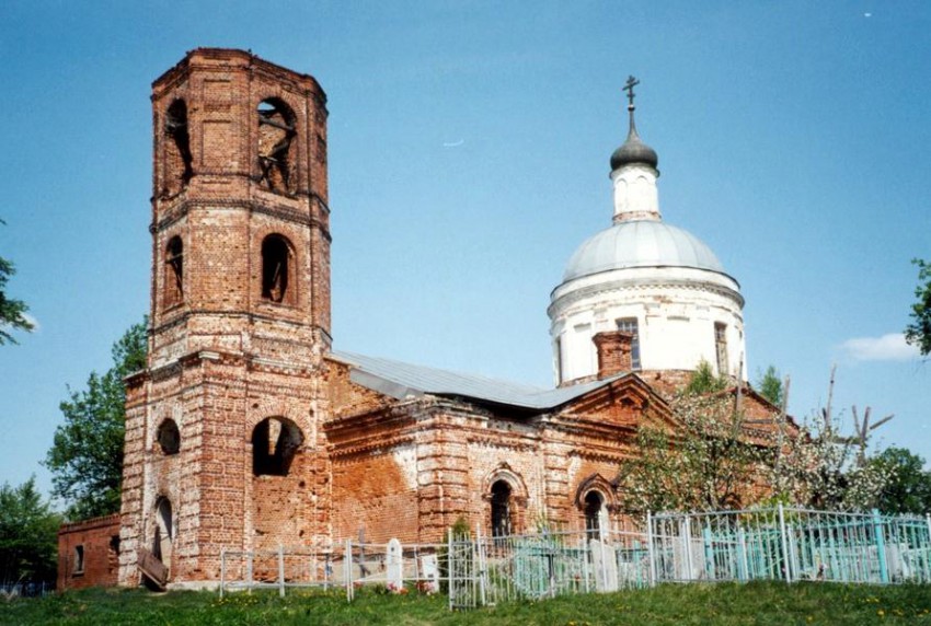 Горицы. Церковь Спаса Преображения. документальные фотографии, юго-западный фасад