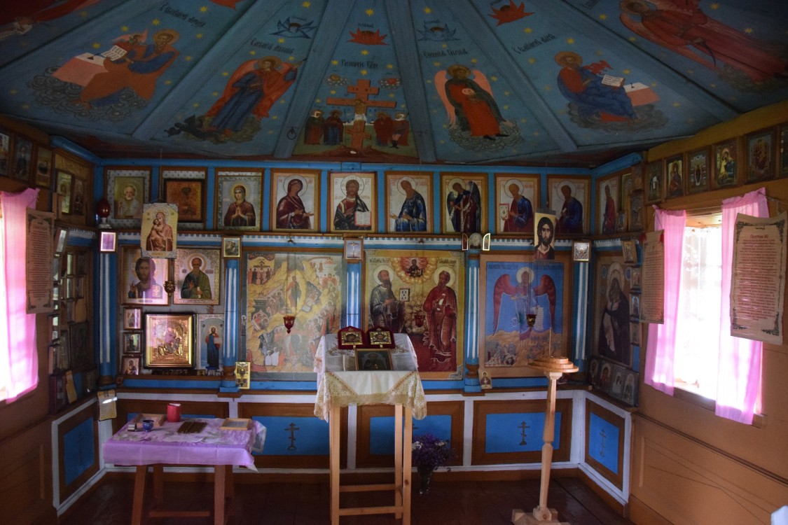 Часовня Иоанна Богослова, Зехнова (Плесецкий район, Архангельская область). интерьер и убранство