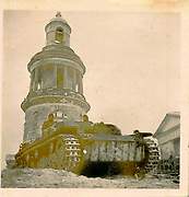 Церковь Николая Чудотворца, Колокольня незадолго до подрыва. Фото 1941 г. с аукциона e-bay.de, Никольское (Никольского с/о - бывш. Никольское-Гагарино), Рузский городской округ, Московская область