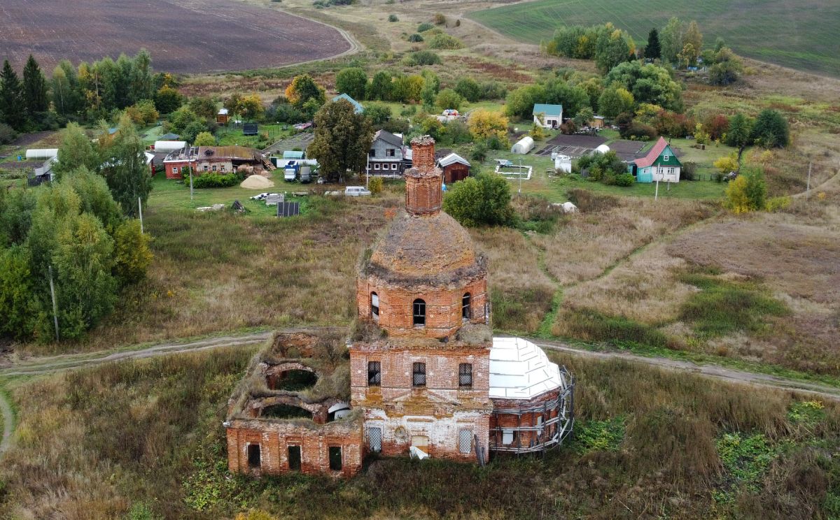 Церковь Воскресения Христова, Головенцыно (Суздальский район, Владимирская область). общий вид в ландшафте