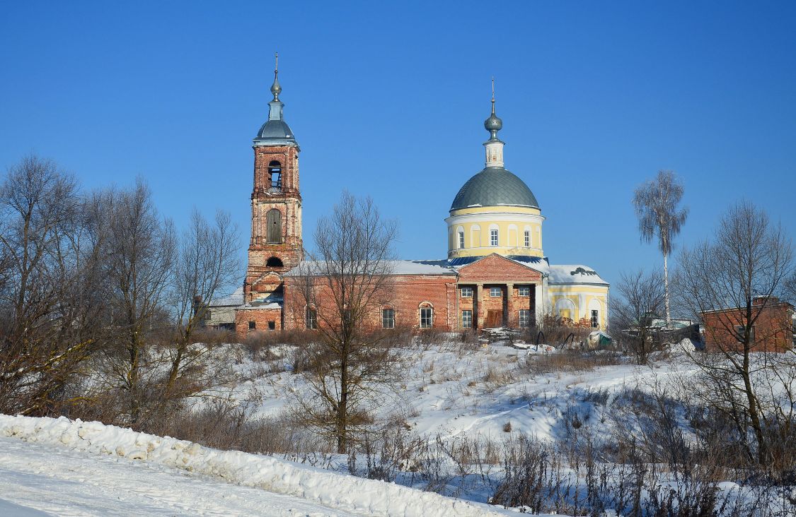 Ославское. Церковь Николая Чудотворца. общий вид в ландшафте