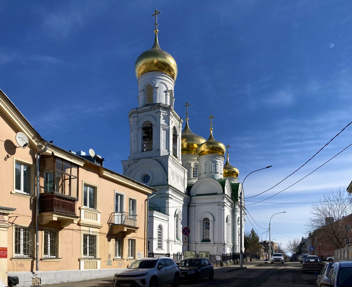 Нижегородский район. Церковь Сергия Радонежского. фасады, Вид с юго-запада вдоль Сергиевской улицы
