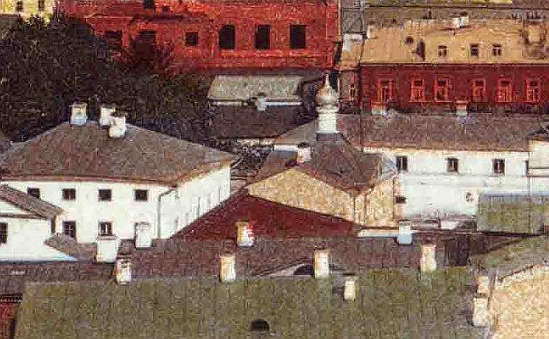 Часовня Тихвинской иконы Божией Матери подворья Мологского Афанасьевского монастыря, Рыбинск (Рыбинск, город, Ярославская область). архивная фотография, Кадрирование фото с сайта http://forum.myrybinsk.ru/theme4098/page260