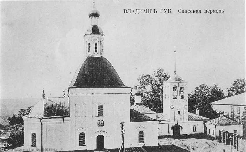 Храмовый комплекс. Церкви Преображения Господня и Николая Чудотворца, Владимир (Владимир, город, Владимирская область). архивная фотография, Фото с сайта pastvu.ru .Фото 1900-1908 гг.