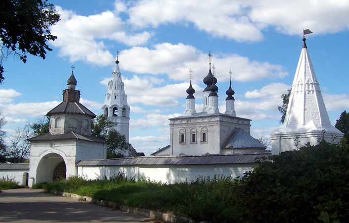 Суздаль. Александровский мужской монастырь. фасады, Общий вид монастыря с юга
