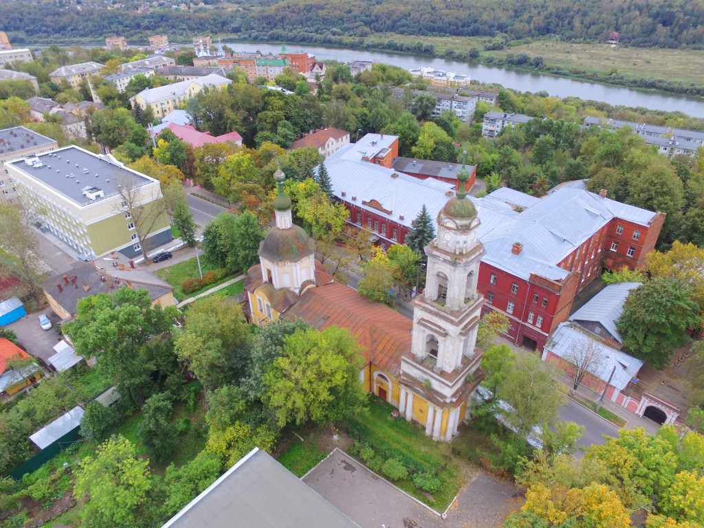Церковь Богоявления Господня, Калуга (Калуга, город, Калужская область). художественные фотографии, Вид с северо-запада, фото с квадрокоптера