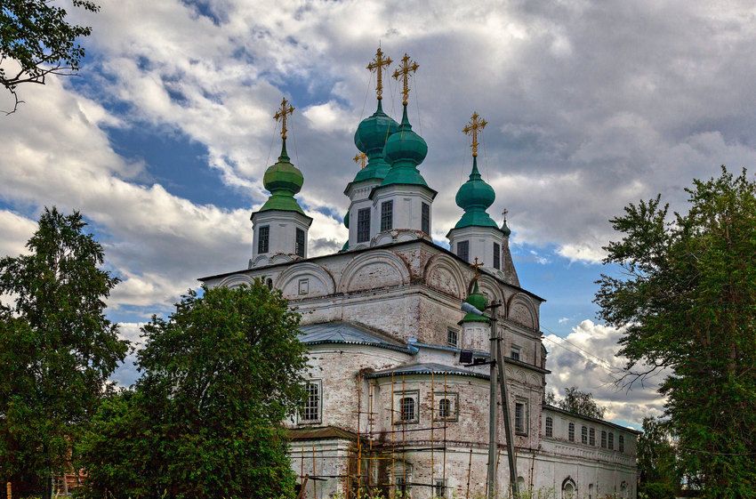 Троице-Гледенский монастырь. Собор Троицы Живоначальной, Морозовица (Великоустюгский район, Вологодская область). архитектурные детали