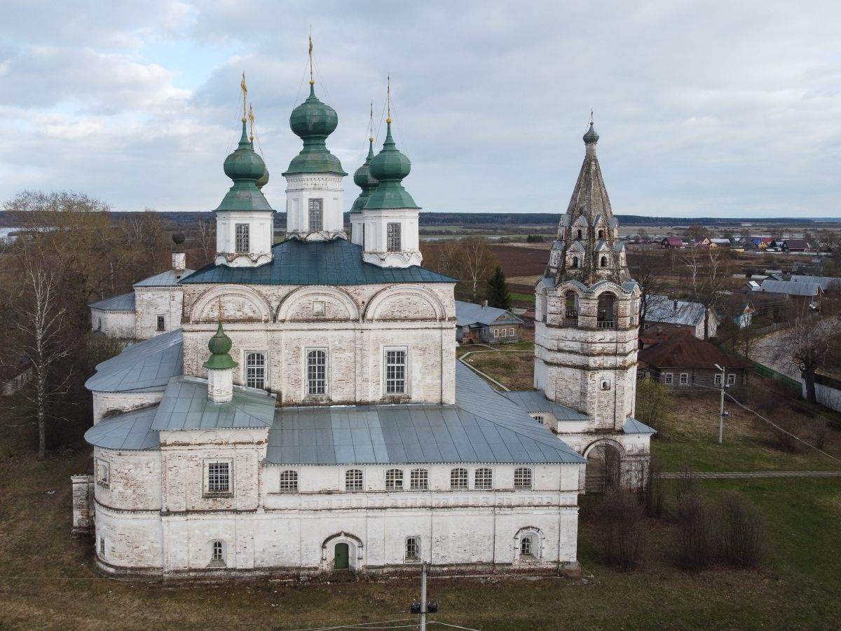 Троице-Гледенский монастырь. Собор Троицы Живоначальной, Морозовица (Великоустюгский район, Вологодская область). фасады